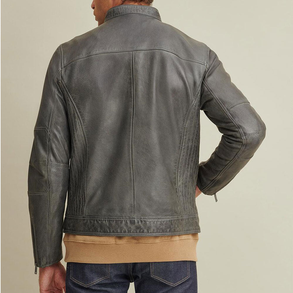 Greensih Motorbike Leather Moto Riding Motorcycle Biker Jacket