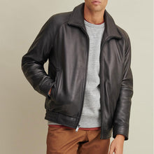 Load image into Gallery viewer, Lined Leather Bomber
