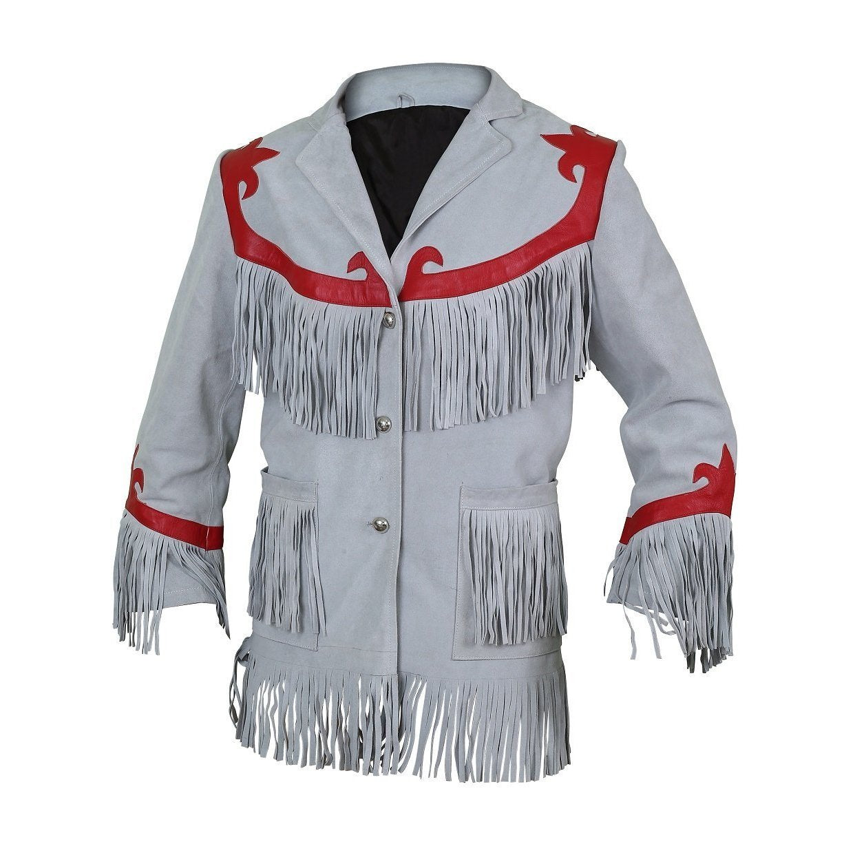 Luxurious Cloud Leather Blazer with Fringes - Shearling leather