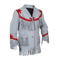 Luxurious Cloud Leather Blazer with Fringes - Shearling leather