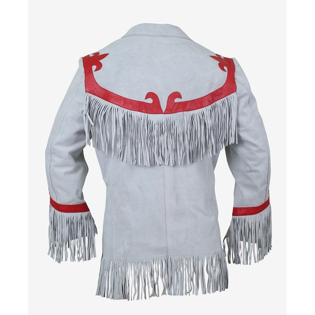Luxurious Leather Blazer with Fringes | Buy Western Leather Jackets