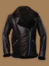Load image into Gallery viewer, Men Dark Brown Shearling Bomber Aviator Jacket - Shearling leather
