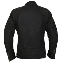 Load image into Gallery viewer, Men Black Suede Belted Leather Jacket with Zippers on Shoulders - Shearling leather
