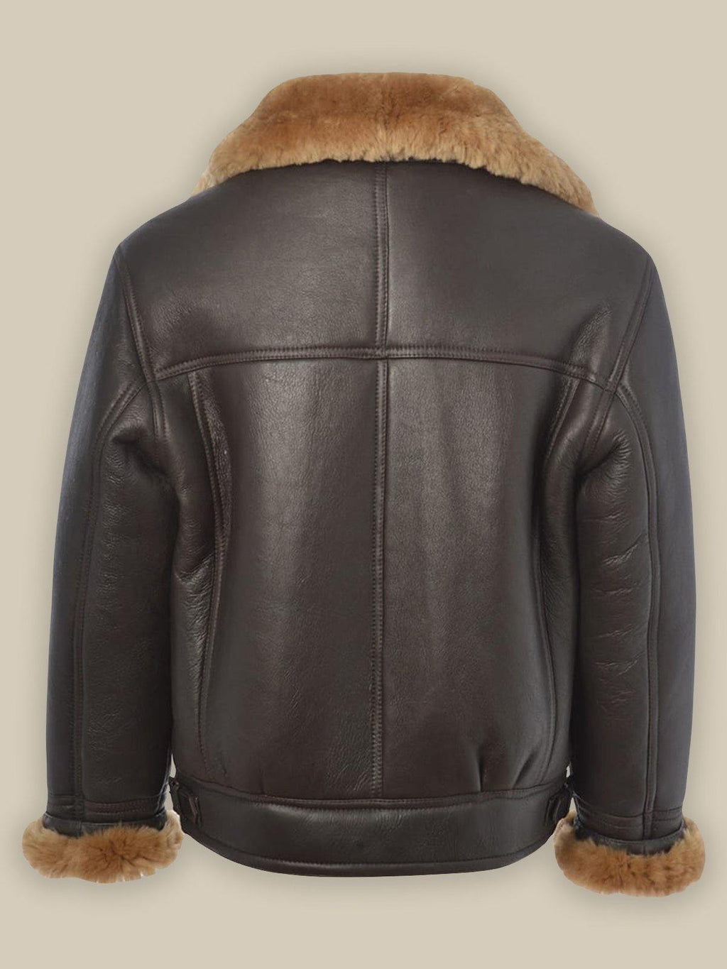 Men B3 Shearling Bomber Leather Jacket - Shearling leather