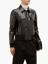 Load image into Gallery viewer, Men Classic Black Leather Jacket - Shearling leather
