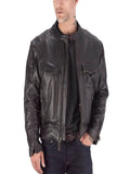 Men Classic Motorcycle Jacket - Shearling leather