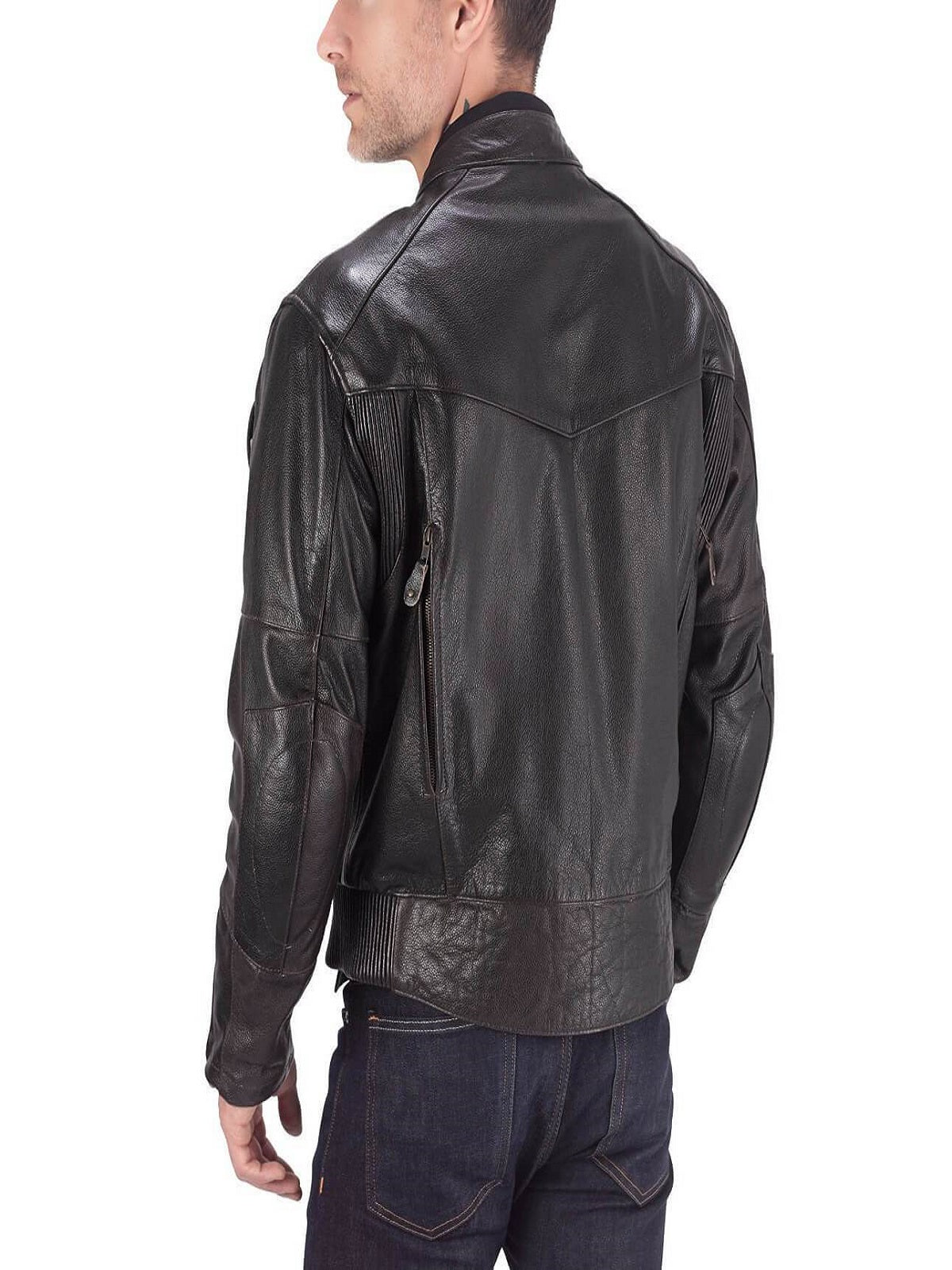 Men Classic Motorcycle Jacket - Shearling leather