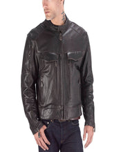 Load image into Gallery viewer, Men Classic Motorcycle Jacket - Shearling leather
