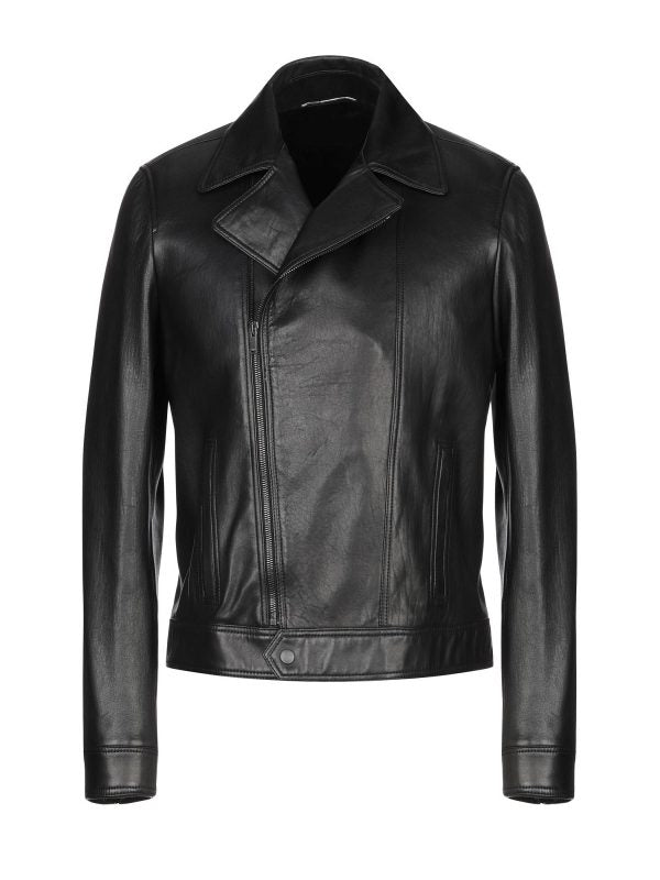 Men Daily Wear Leather Jacket - Shearling leather