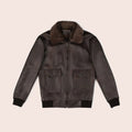 Men G-1 Flight Iconic Brown Leather Bomber Jacket 