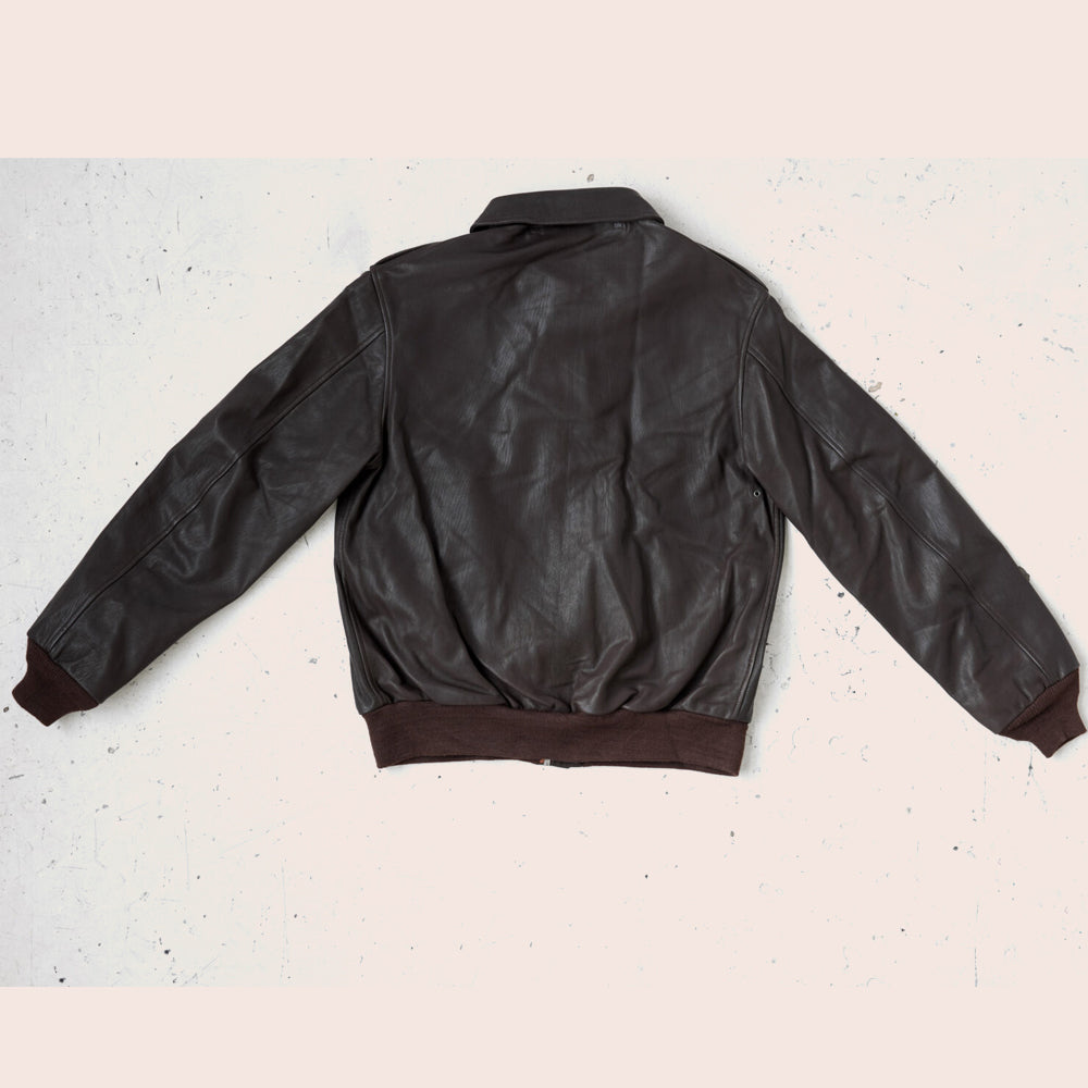 Men Horseskin Brown A2 Flying Leather Bomber Jacket - A2 Bomber Jacket