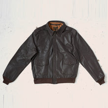 Load image into Gallery viewer, Men Horseskin Brown A2 Flying Leather Bomber Jacket - A2 Bomber Jacket
