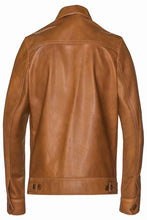 Load image into Gallery viewer, Men Light Brown Leather Jacket - Shearling leather
