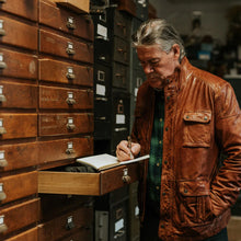Load image into Gallery viewer, Men Pure Fine Grain Lambskin Brown Leather Field Jacket
