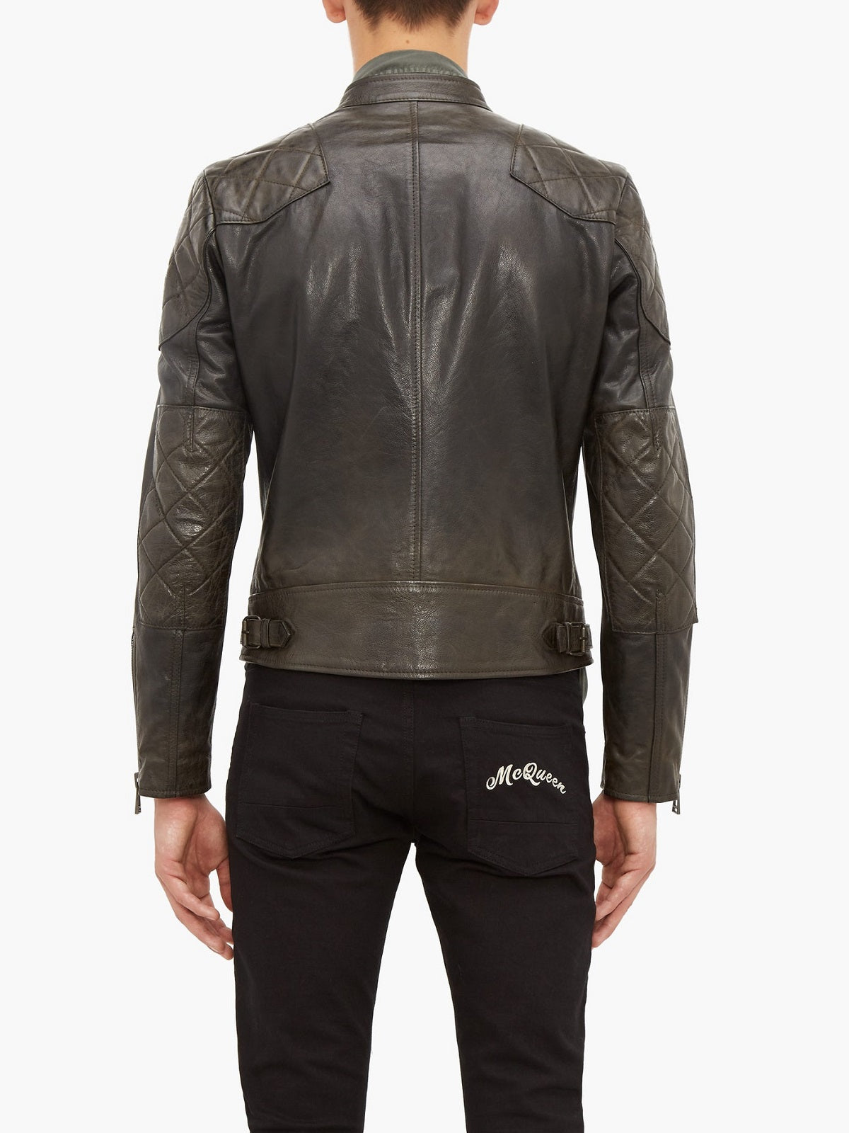 Men Stylish Brown Leather Jacket - Shearling leather