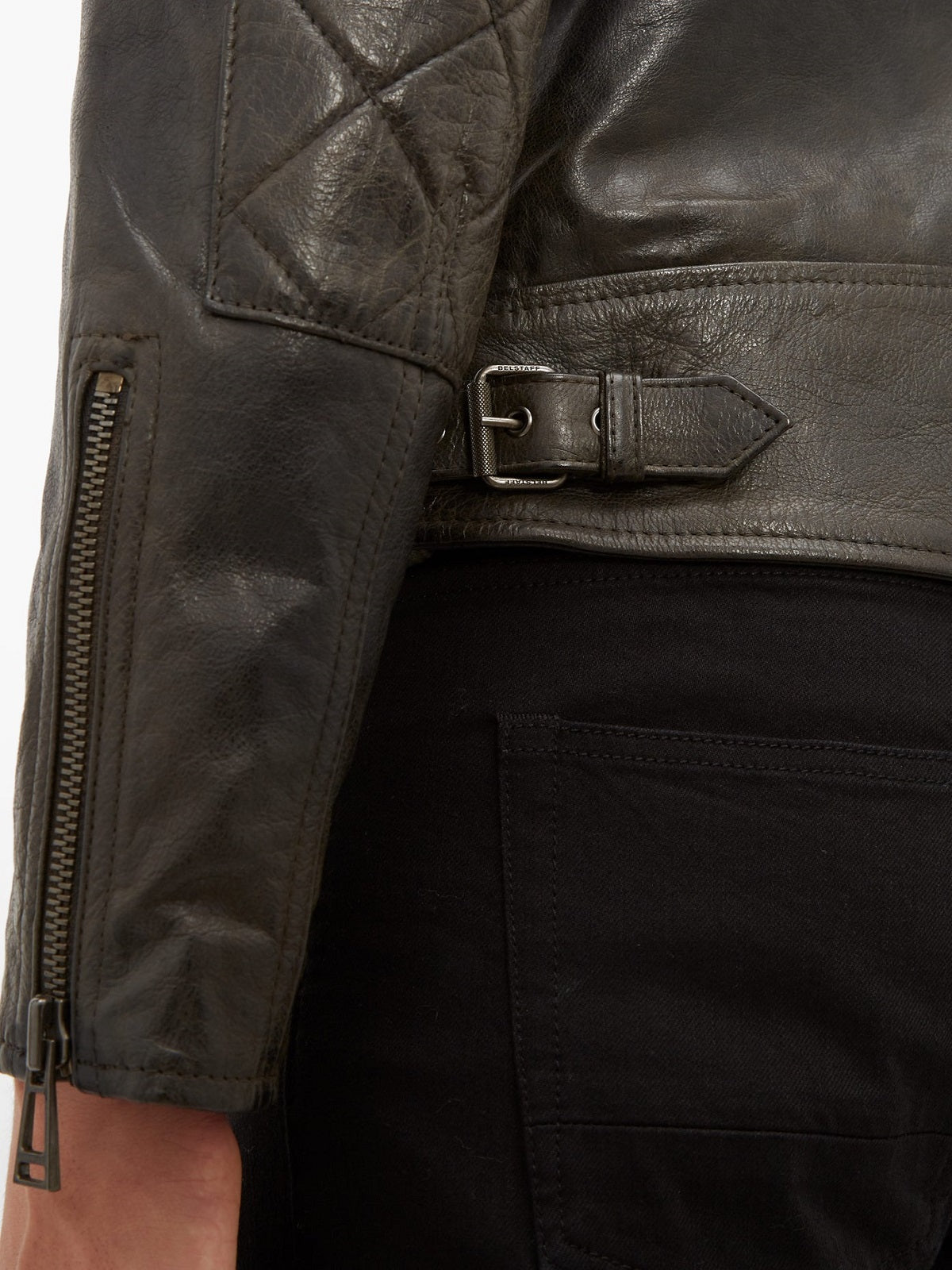 Men Stylish Brown Leather Jacket - Shearling leather