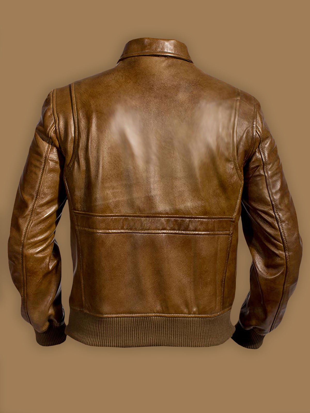 Men Traditional Brown Leather Jacket - Shearling leather