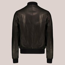 Load image into Gallery viewer, Men Vintage Black A-1 Flight Lambskin Leather Bomber Jacket
