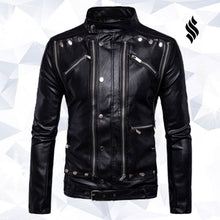 Load image into Gallery viewer, Men’s New Classic Style Leather Fashion jacket - Shearling leather
