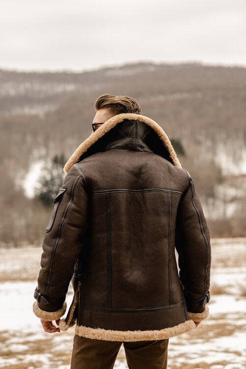 B3 Aviator Shearling Leather Jacket | Shearling Jackets | Fur Jackets