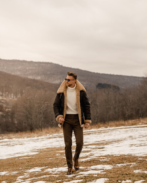 B3 Aviator Shearling Leather Jacket | Shearling Jackets | Fur Jackets