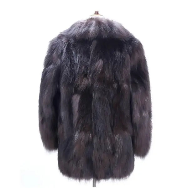 Fur Coat Men’s Long Coat Men’s Winter Warm Jacket - Leather Fur Jacket