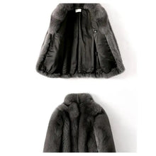 Load image into Gallery viewer, Men’s Luxury Black Winter Fox Fur Hooded Short Coat Jacket
