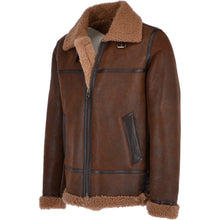 Load image into Gallery viewer, Men&#39;s B3 Aviator Sheepskin Shearling Bomber Leather Jacket
