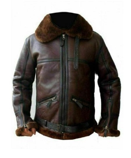 Aviator RAF Reddish Fur B3-Bomber Jacket - Shearling leather