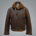 Mens B3 Aviator RAF Shearling Flight Bomber Jacket - Shearling leather
