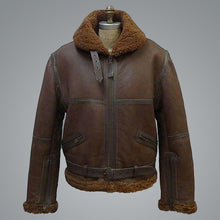 Load image into Gallery viewer, Mens B3 Aviator RAF Shearling Flight Bomber Jacket - Shearling leather
