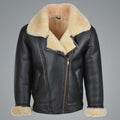 Mens B3 Flying Cockpit Aviator Shearling Jacket - Shearling leather