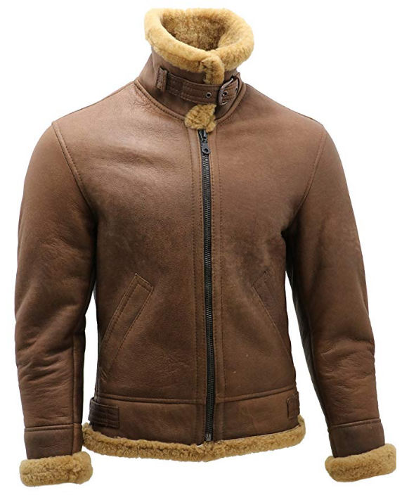 Mens B3 Shearling Flying Aviator Jacket - Shearling leather