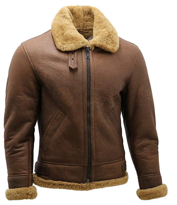 Mens B3 Shearling Flying Aviator Jacket - Shearling leather