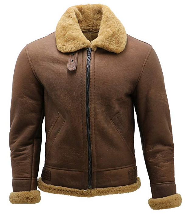 Mens B3 Shearling Flying Aviator Jacket - Shearling leather