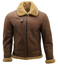 Load image into Gallery viewer, Mens B3 Shearling Flying Aviator Jacket - Shearling leather
