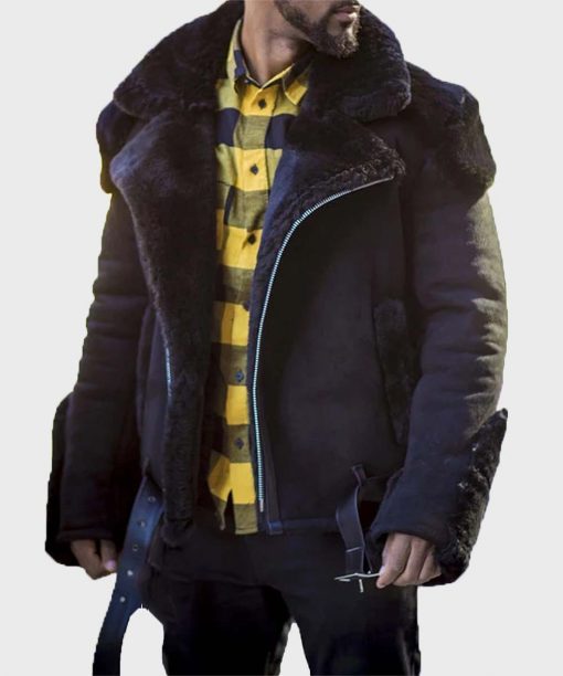 Mens Casual Sheepskin Shearling Jacket - Shearling leather