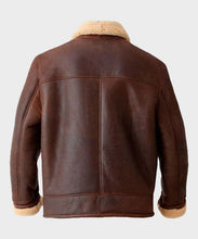 Load image into Gallery viewer, Mens Brown Aviator Shearling Leather Jacket | Aviator Shearling jacket
