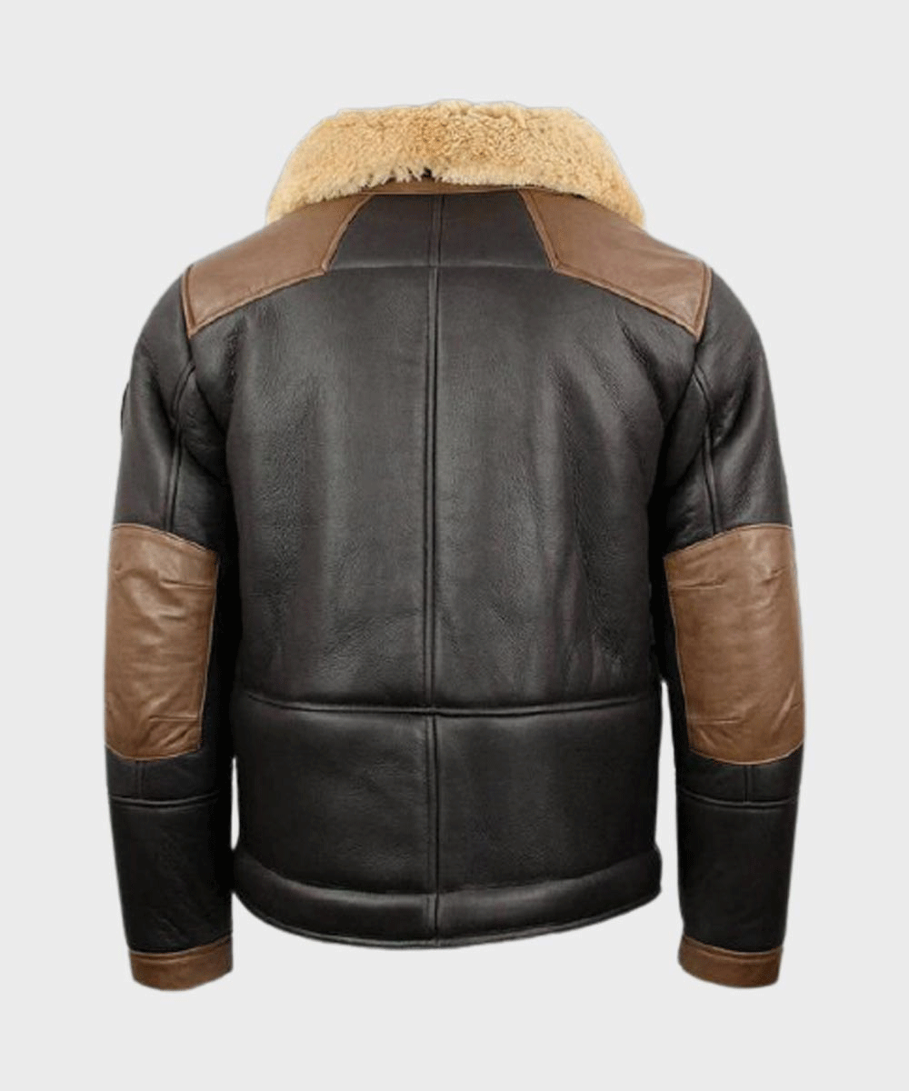 Mens Shearling Black B3 Bomber Jacket | Buy Shearling Bomber Jacket 