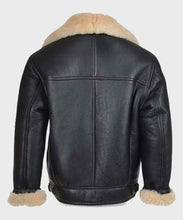 Load image into Gallery viewer, Mens B3 Black Shearling Leather Jacket | Buy Shearling Leather Jackets
