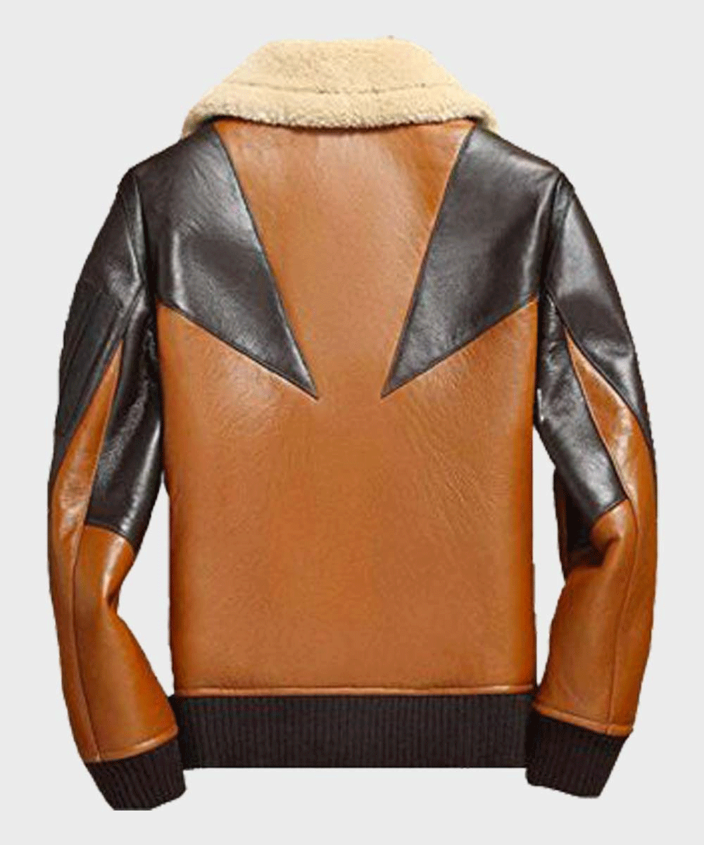 Shearling Sheepskin Bomber Leather Jacket | Shearling Bomber Jacket 