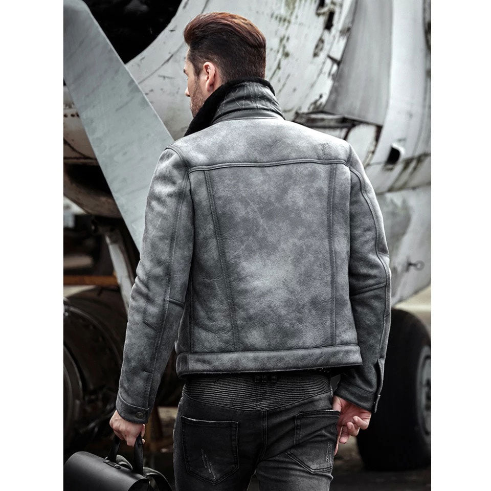 Sheepskin Shearling Bomber B3 Flight Pilot Jacket | Shearling Jackets 