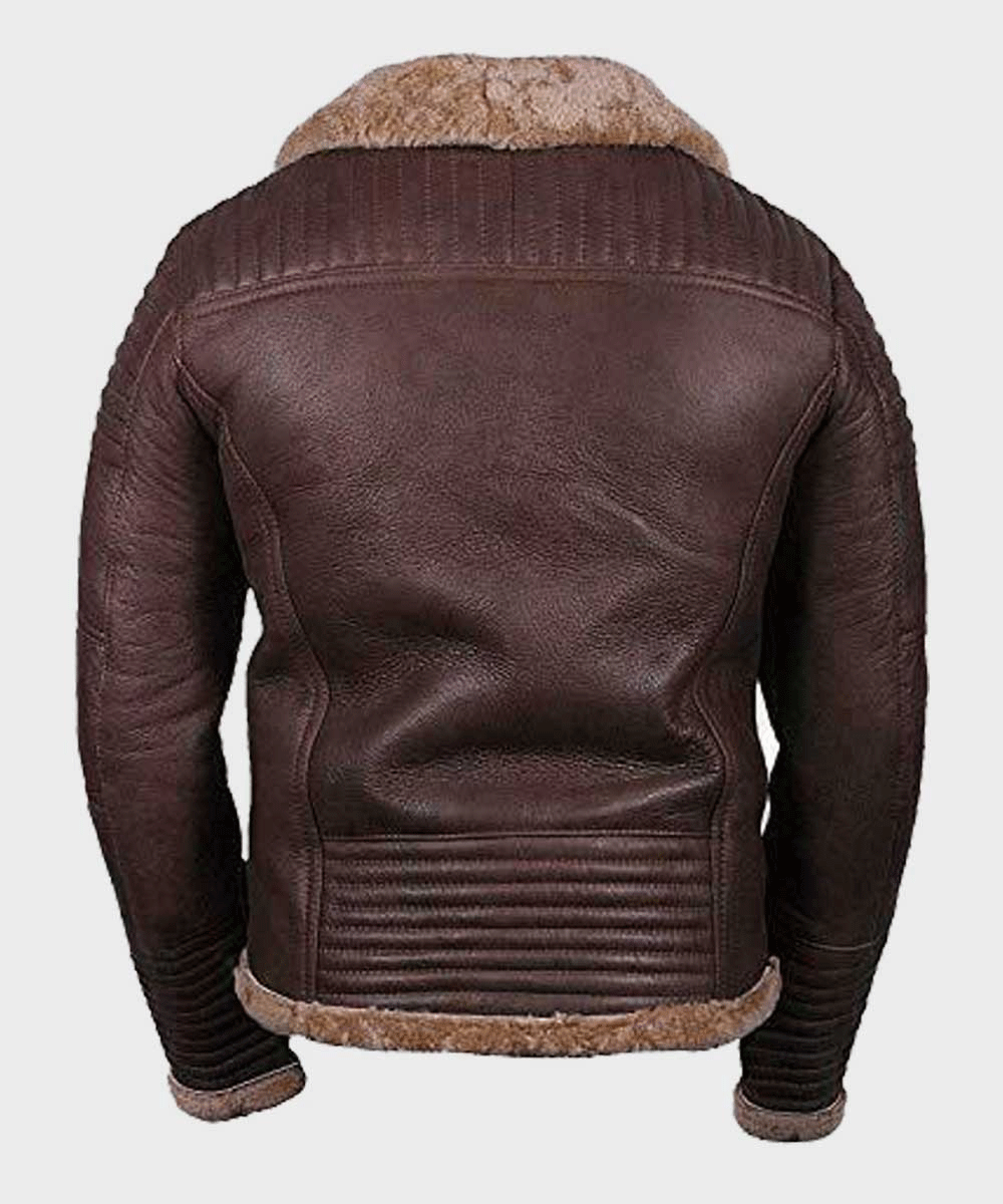 Mens Sheepskin Shearling Brown Jacket | Buy Shearling Leather Jacket 
