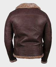 Load image into Gallery viewer, Mens Sheepskin Shearling Brown Jacket | Buy Shearling Leather Jacket 
