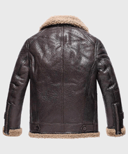 Load image into Gallery viewer, Sheepskin Shearling Brown Leather Jacket | Shearling Leather Jackets
