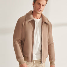 Load image into Gallery viewer, Mens B3 Aviator Shearling Genuine Leather Bomber Jacket
