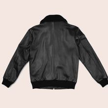 Load image into Gallery viewer, Mens Black G-1 Flight Leather Bomber Jacket

