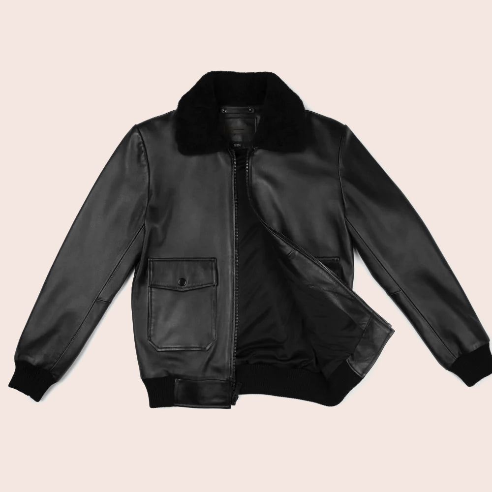 ジャケット・アウター G-1 leather flight jacket BLK L Men's G 1 Military Flight Jacket | Legendary USA