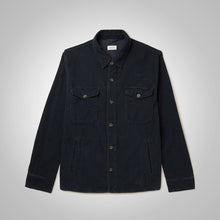 Load image into Gallery viewer, Mens Blue Cotton Blend Corduroy Jacket
