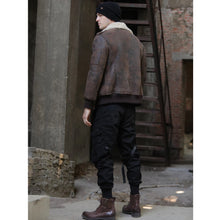 Load image into Gallery viewer, Mens Brown RAF Aviator Flight Shearling Sheepskin Leather Jacket
